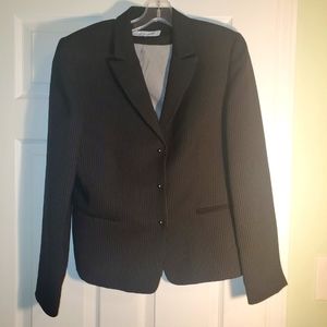 NWOT Tahari Arthur S Levine Black Pinstripe Blazer Sz 14